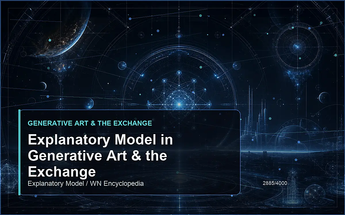 AI-generated encyclopedia reference image for Explanatory Model in Generative Art & the Exchange