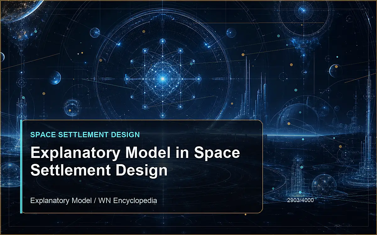 AI-generated encyclopedia reference image for Explanatory Model in Space Settlement Design