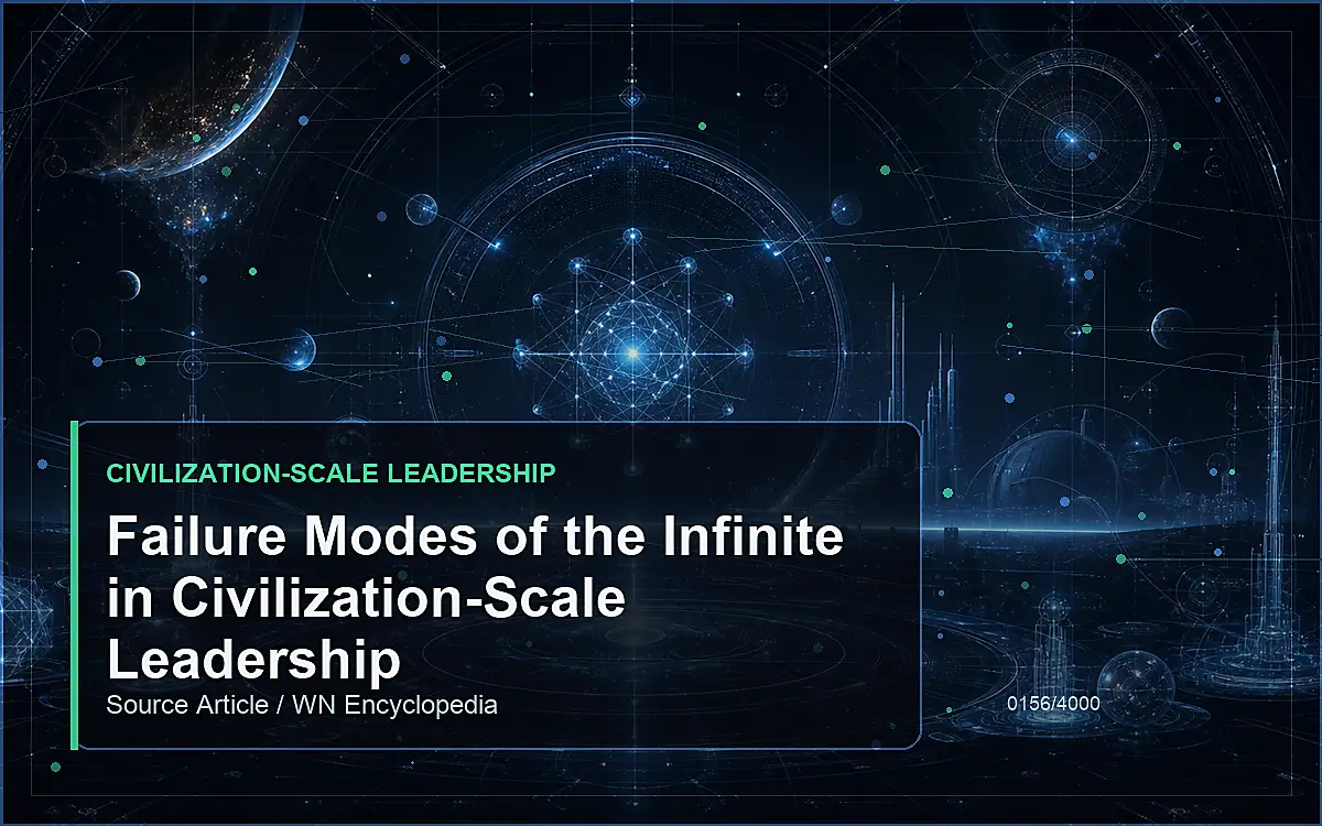 AI-generated encyclopedia reference image for Failure Modes of the Infinite in Civilization-Scale Leadership