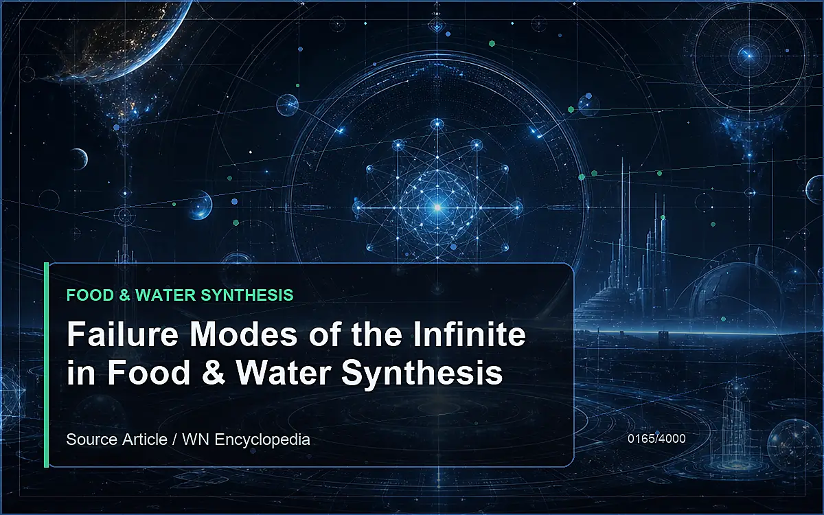 AI-generated encyclopedia reference image for Failure Modes of the Infinite in Food & Water Synthesis