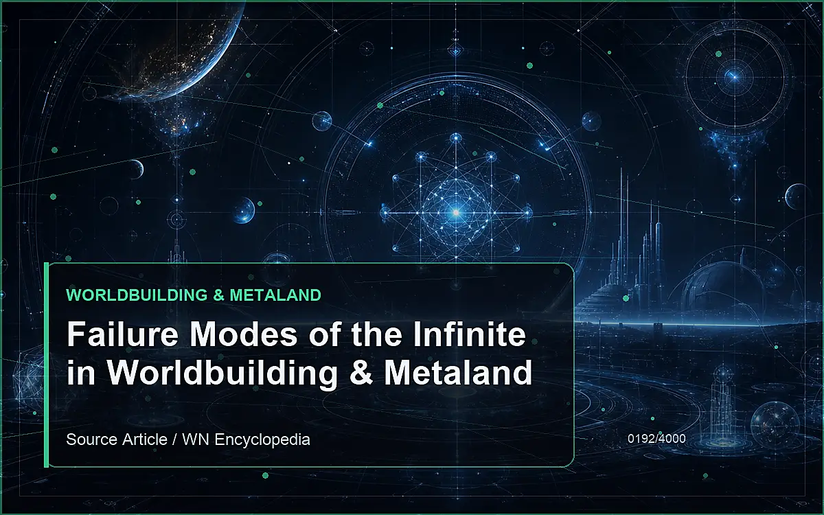AI-generated encyclopedia reference image for Failure Modes of the Infinite in Worldbuilding & Metaland