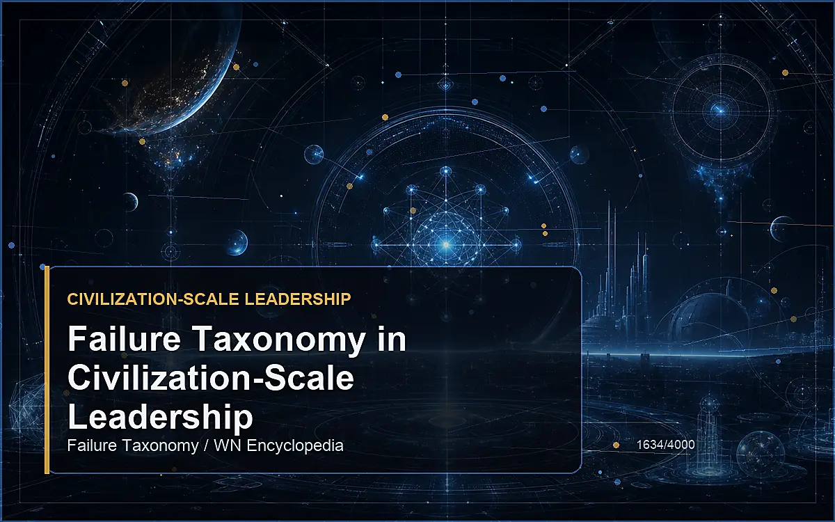 AI-generated encyclopedia reference image for Failure Taxonomy in Civilization-Scale Leadership