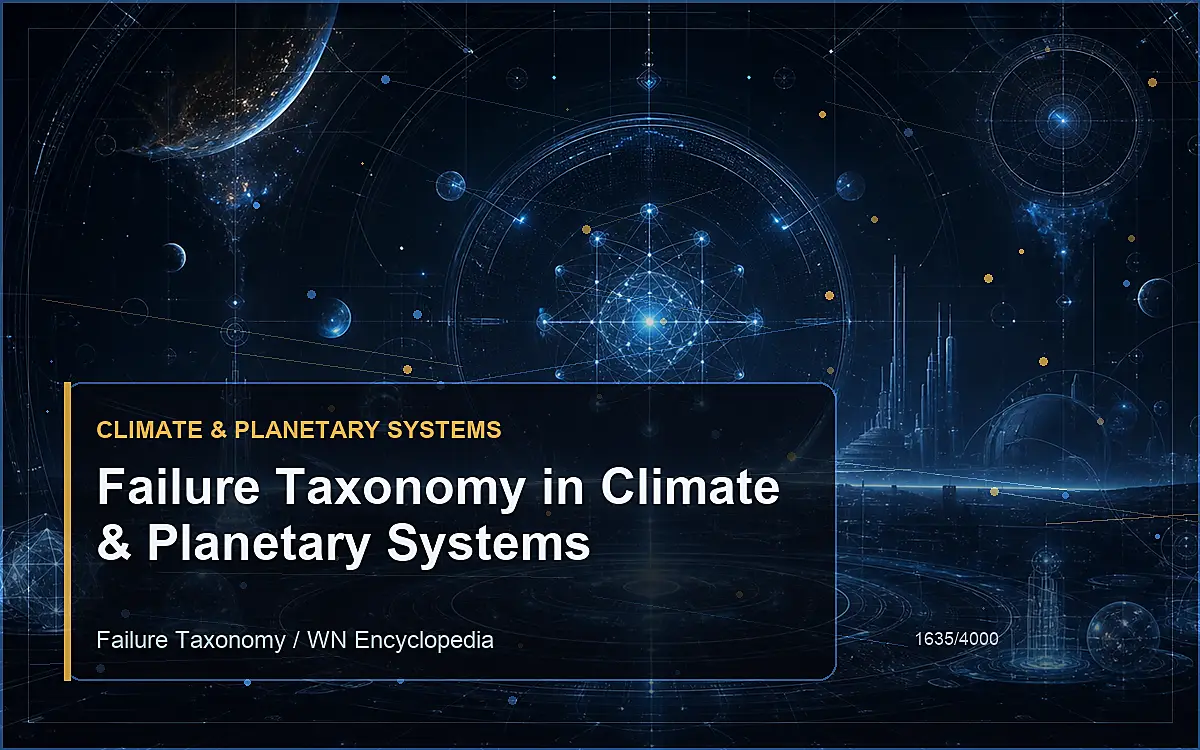 AI-generated encyclopedia reference image for Failure Taxonomy in Climate & Planetary Systems
