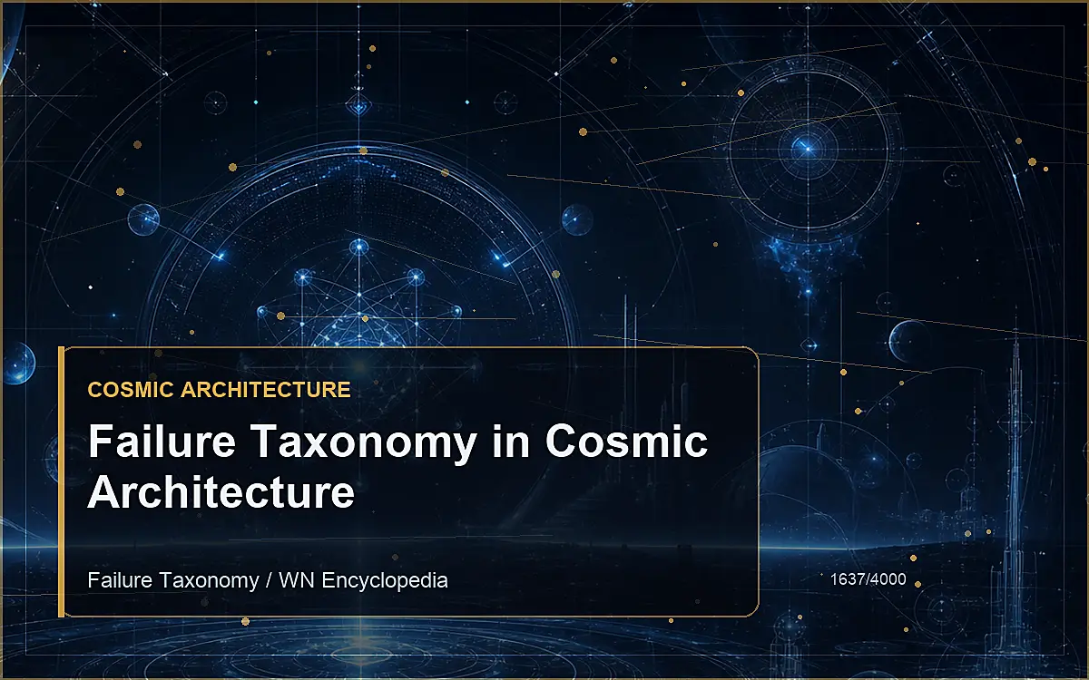 AI-generated encyclopedia reference image for Failure Taxonomy in Cosmic Architecture