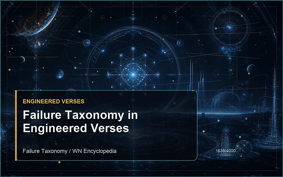 AI-generated encyclopedia reference image for Failure Taxonomy in Engineered Verses