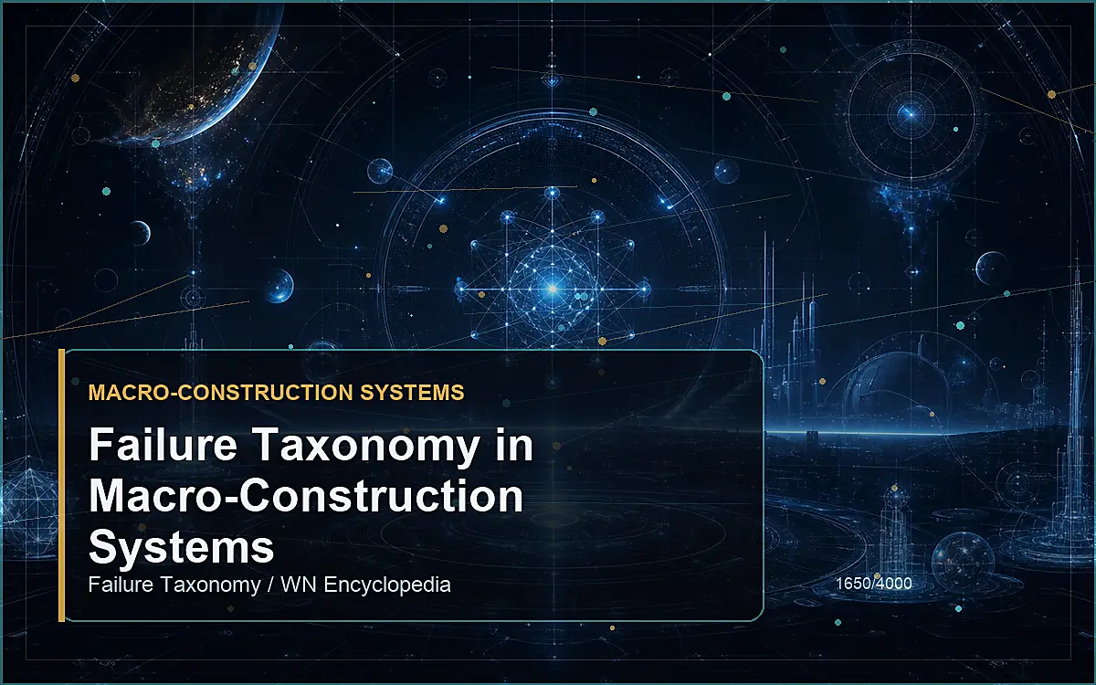 AI-generated encyclopedia reference image for Failure Taxonomy in Macro-Construction Systems