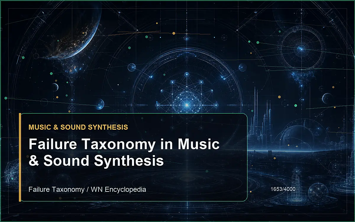 AI-generated encyclopedia reference image for Failure Taxonomy in Music & Sound Synthesis