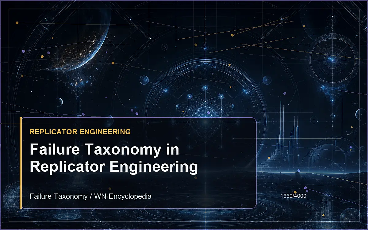 AI-generated encyclopedia reference image for Failure Taxonomy in Replicator Engineering