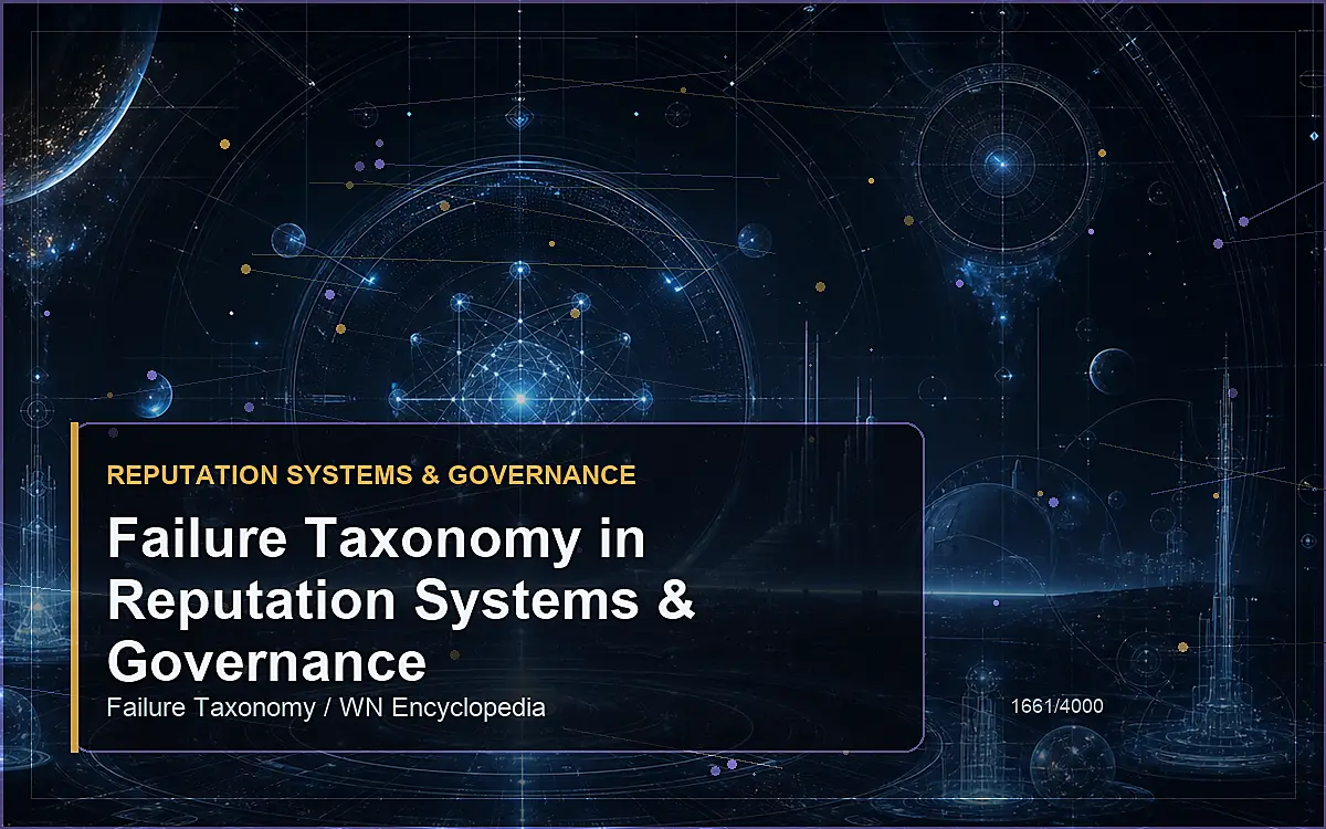 AI-generated encyclopedia reference image for Failure Taxonomy in Reputation Systems & Governance