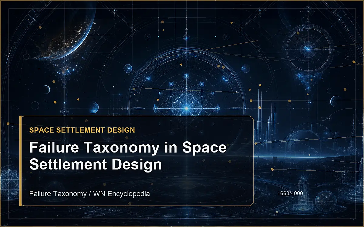 AI-generated encyclopedia reference image for Failure Taxonomy in Space Settlement Design