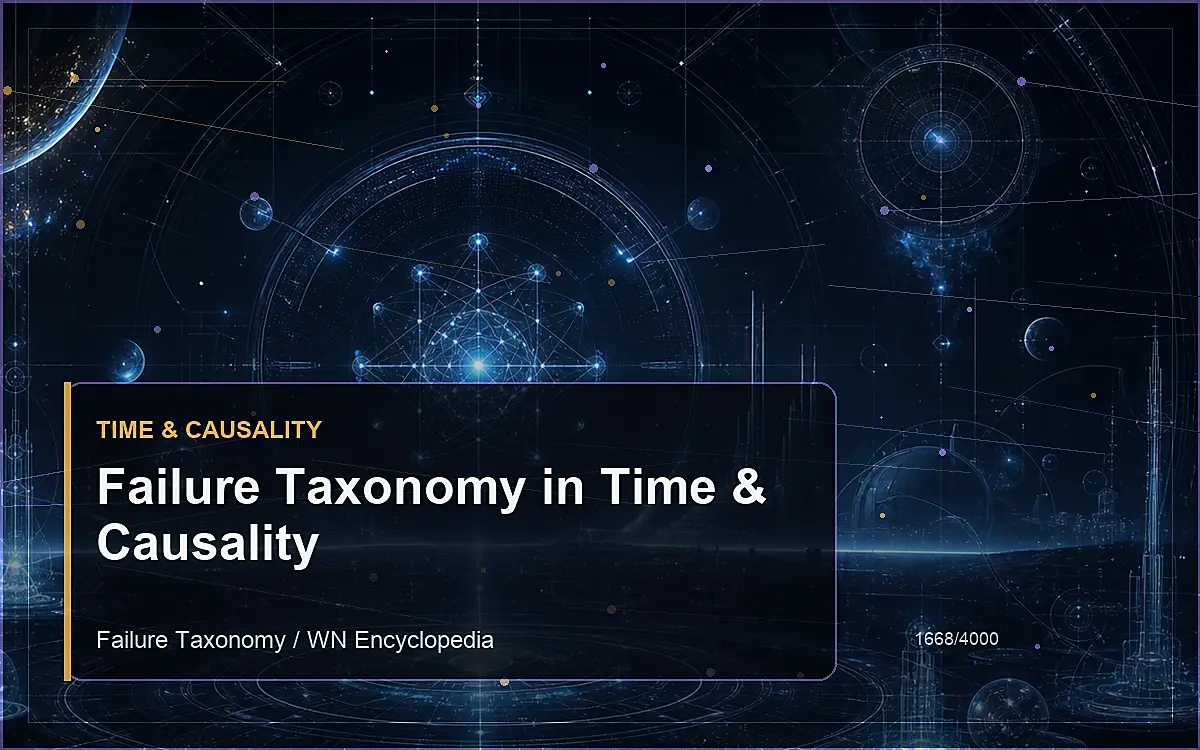 AI-generated encyclopedia reference image for Failure Taxonomy in Time & Causality