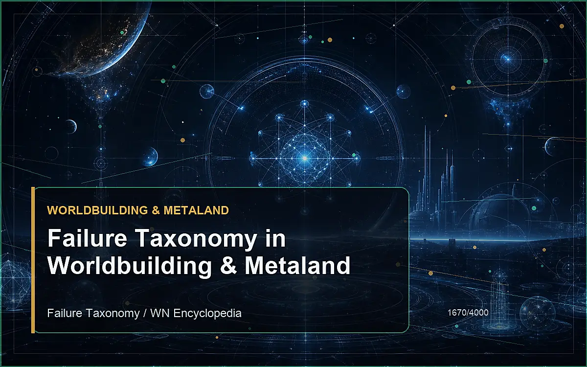 AI-generated encyclopedia reference image for Failure Taxonomy in Worldbuilding & Metaland