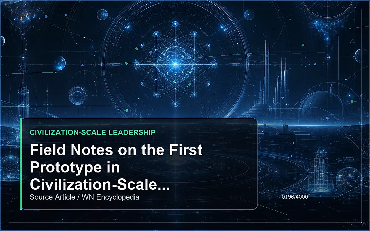 AI-generated encyclopedia reference image for Field Notes on the First Prototype in Civilization-Scale Leadership