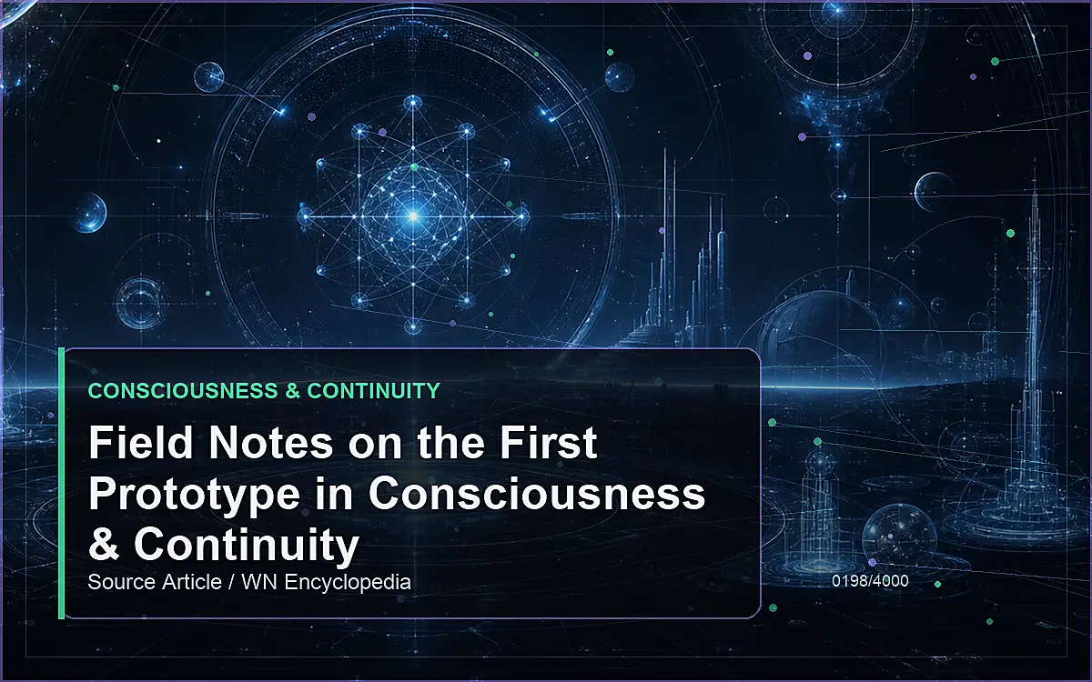 AI-generated encyclopedia reference image for Field Notes on the First Prototype in Consciousness & Continuity