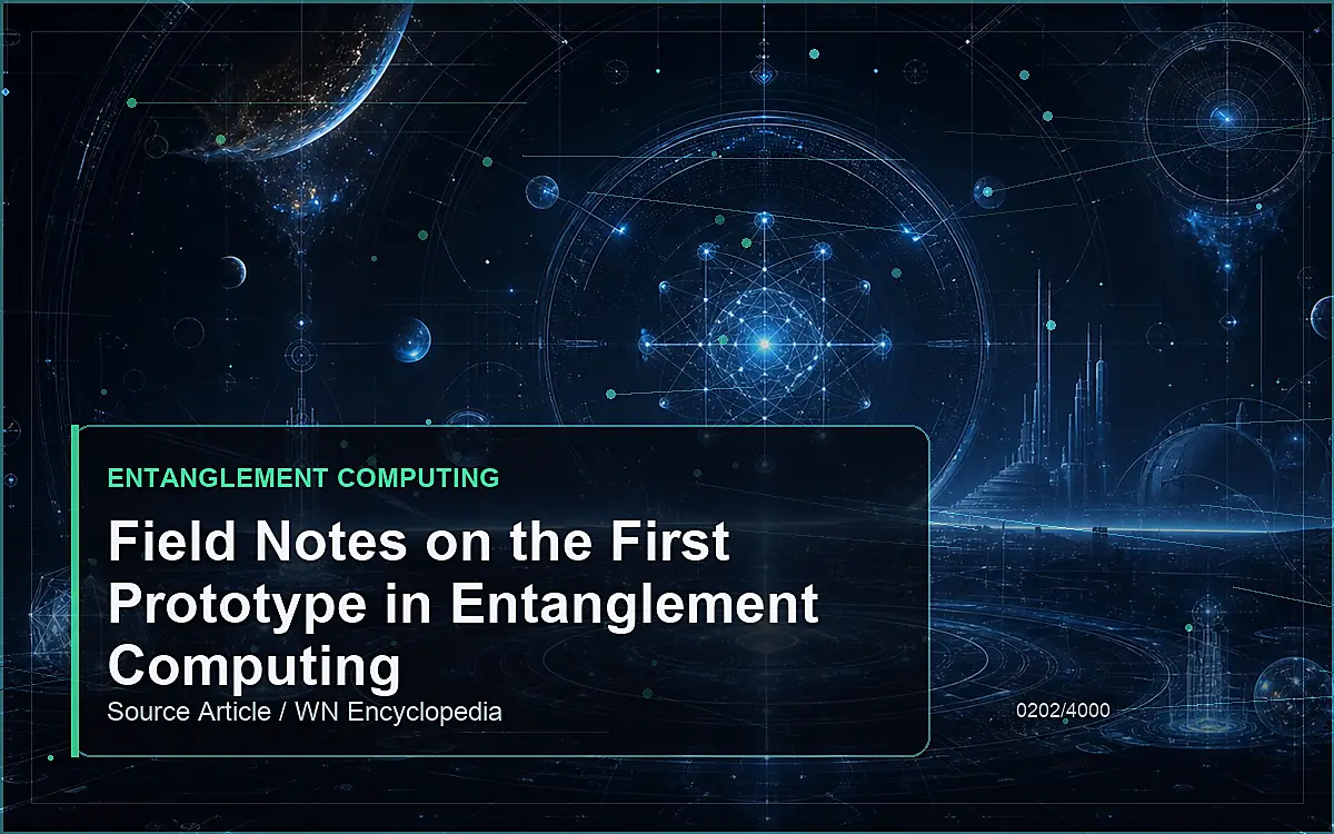 AI-generated encyclopedia reference image for Field Notes on the First Prototype in Entanglement Computing