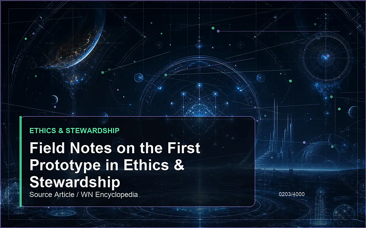 AI-generated encyclopedia reference image for Field Notes on the First Prototype in Ethics & Stewardship