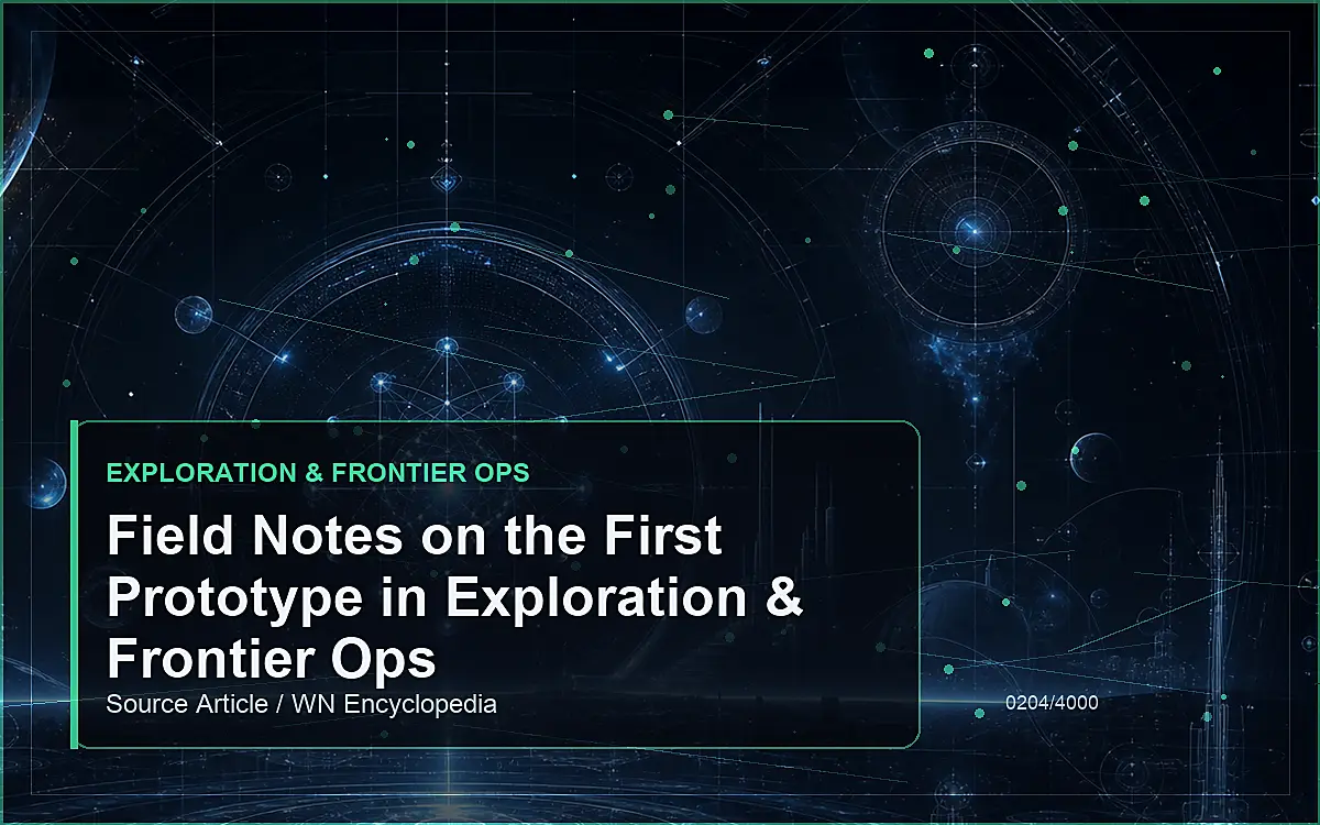AI-generated encyclopedia reference image for Field Notes on the First Prototype in Exploration & Frontier Ops
