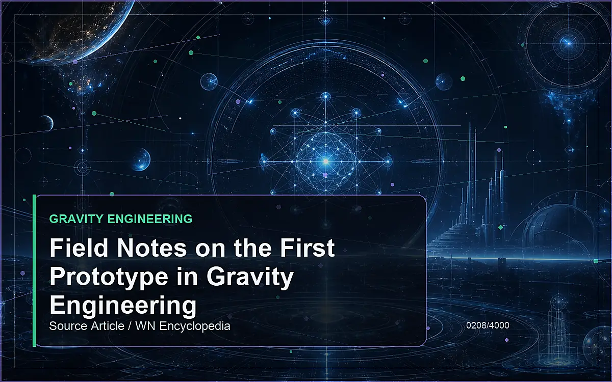 AI-generated encyclopedia reference image for Field Notes on the First Prototype in Gravity Engineering