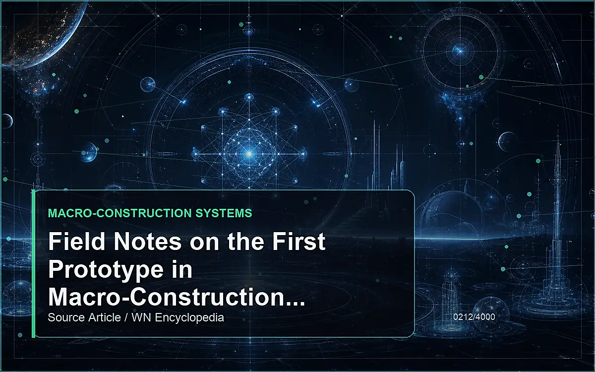 AI-generated encyclopedia reference image for Field Notes on the First Prototype in Macro-Construction Systems