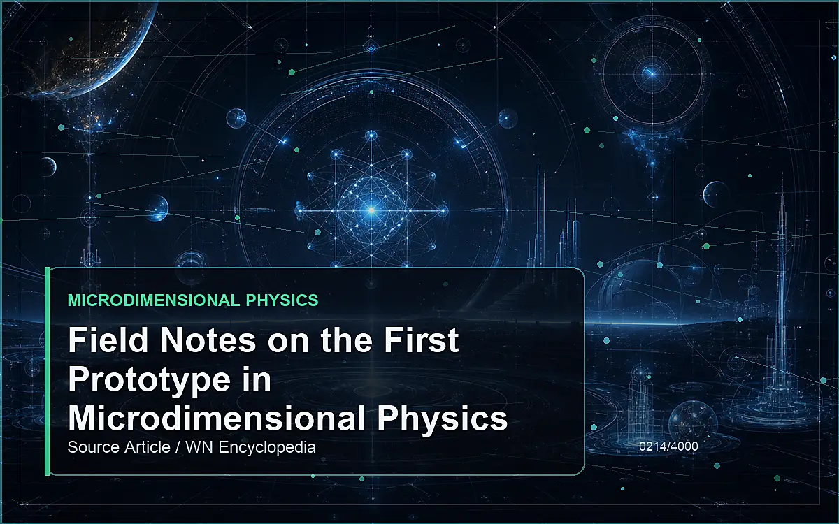 AI-generated encyclopedia reference image for Field Notes on the First Prototype in Microdimensional Physics
