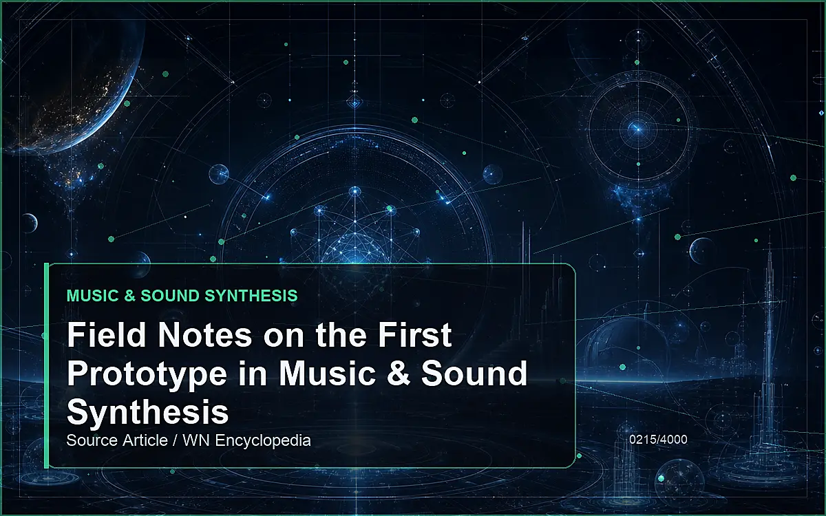 AI-generated encyclopedia reference image for Field Notes on the First Prototype in Music & Sound Synthesis