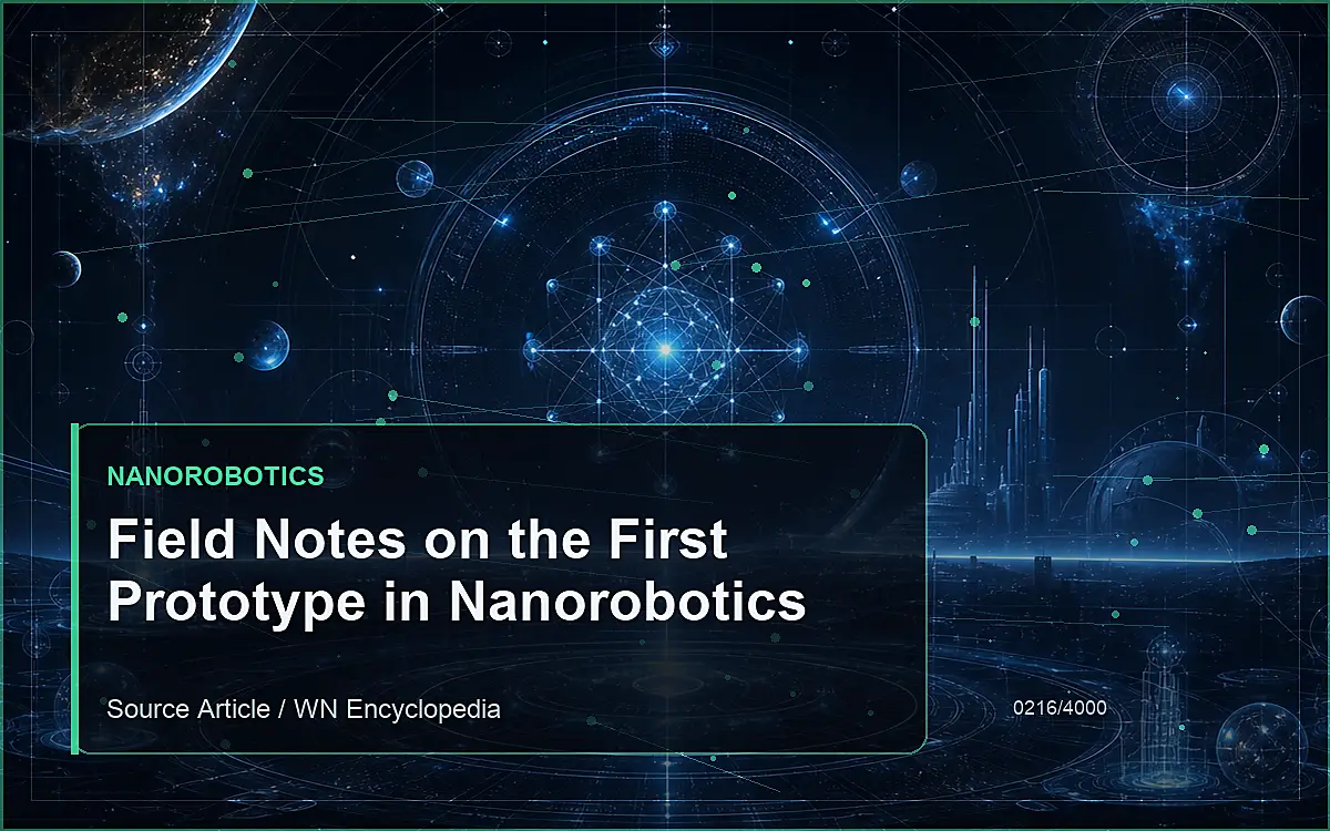 AI-generated encyclopedia reference image for Field Notes on the First Prototype in Nanorobotics