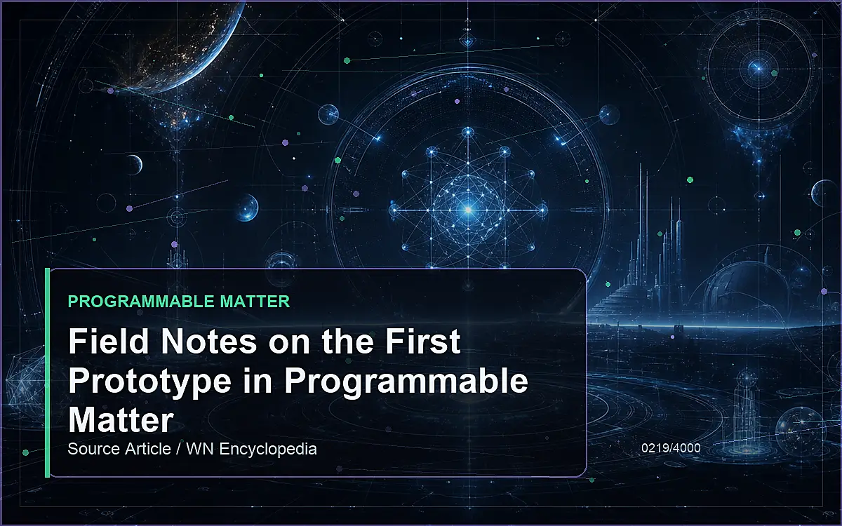 AI-generated encyclopedia reference image for Field Notes on the First Prototype in Programmable Matter