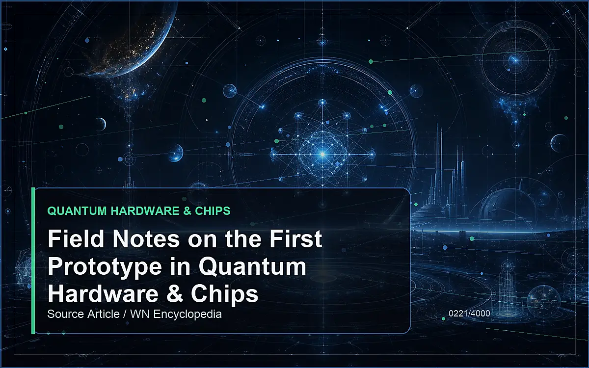 AI-generated encyclopedia reference image for Field Notes on the First Prototype in Quantum Hardware & Chips