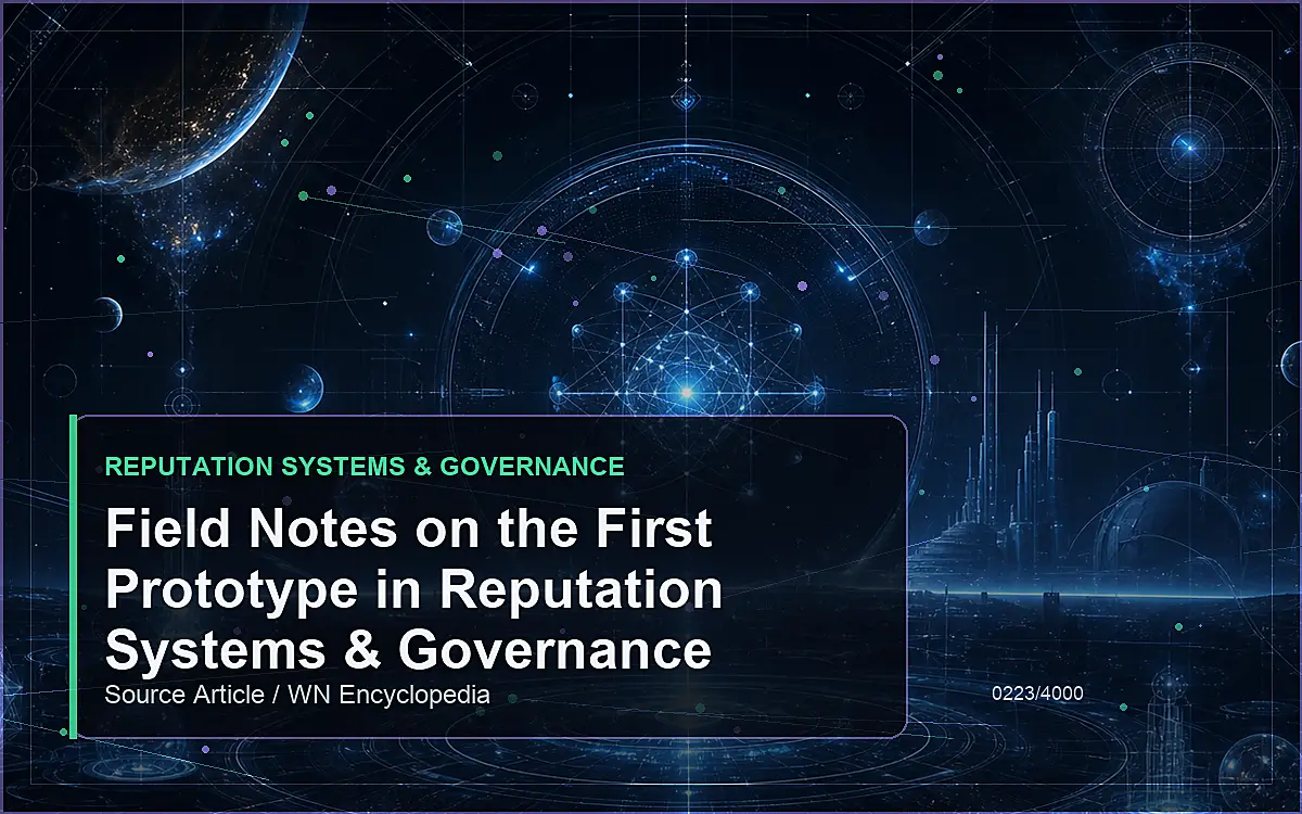 AI-generated encyclopedia reference image for Field Notes on the First Prototype in Reputation Systems & Governance
