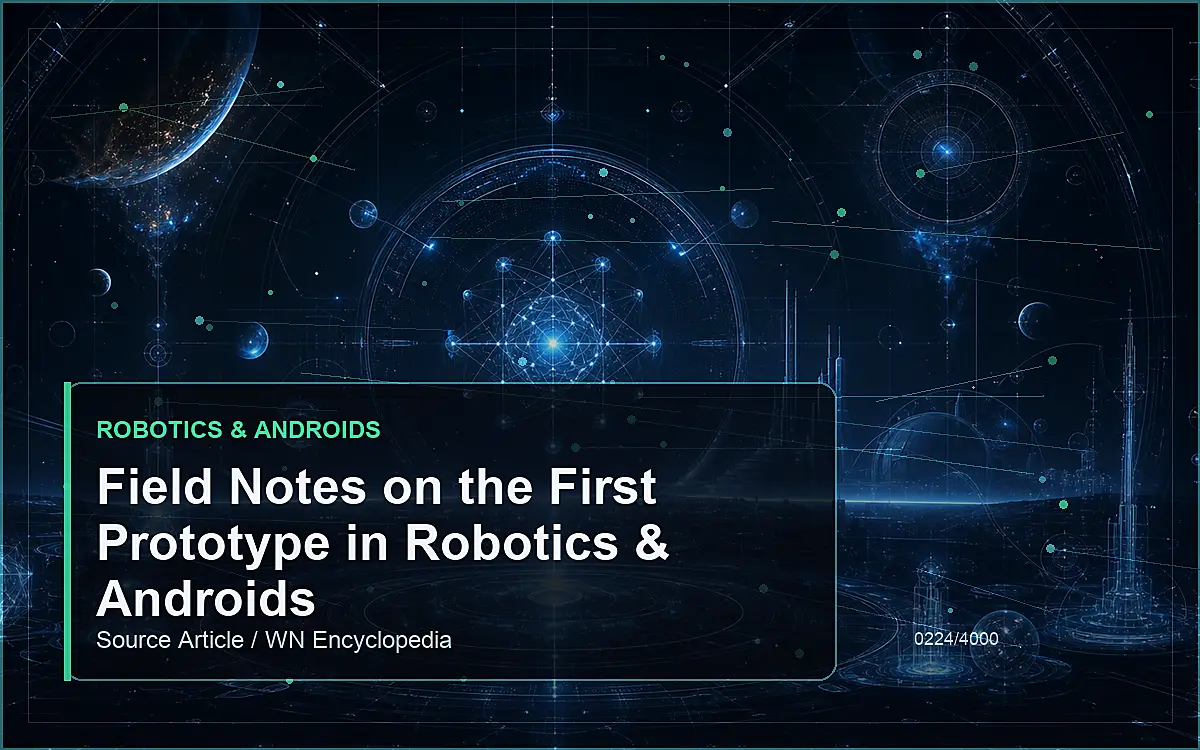 AI-generated encyclopedia reference image for Field Notes on the First Prototype in Robotics & Androids