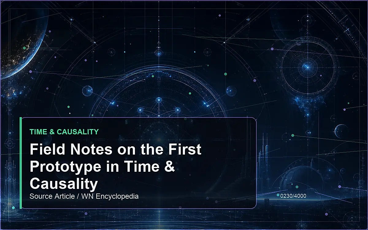 AI-generated encyclopedia reference image for Field Notes on the First Prototype in Time & Causality