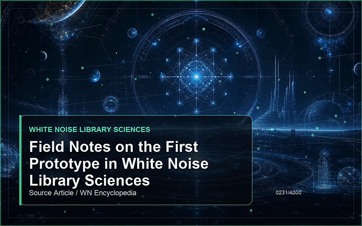 AI-generated encyclopedia reference image for Field Notes on the First Prototype in White Noise Library Sciences
