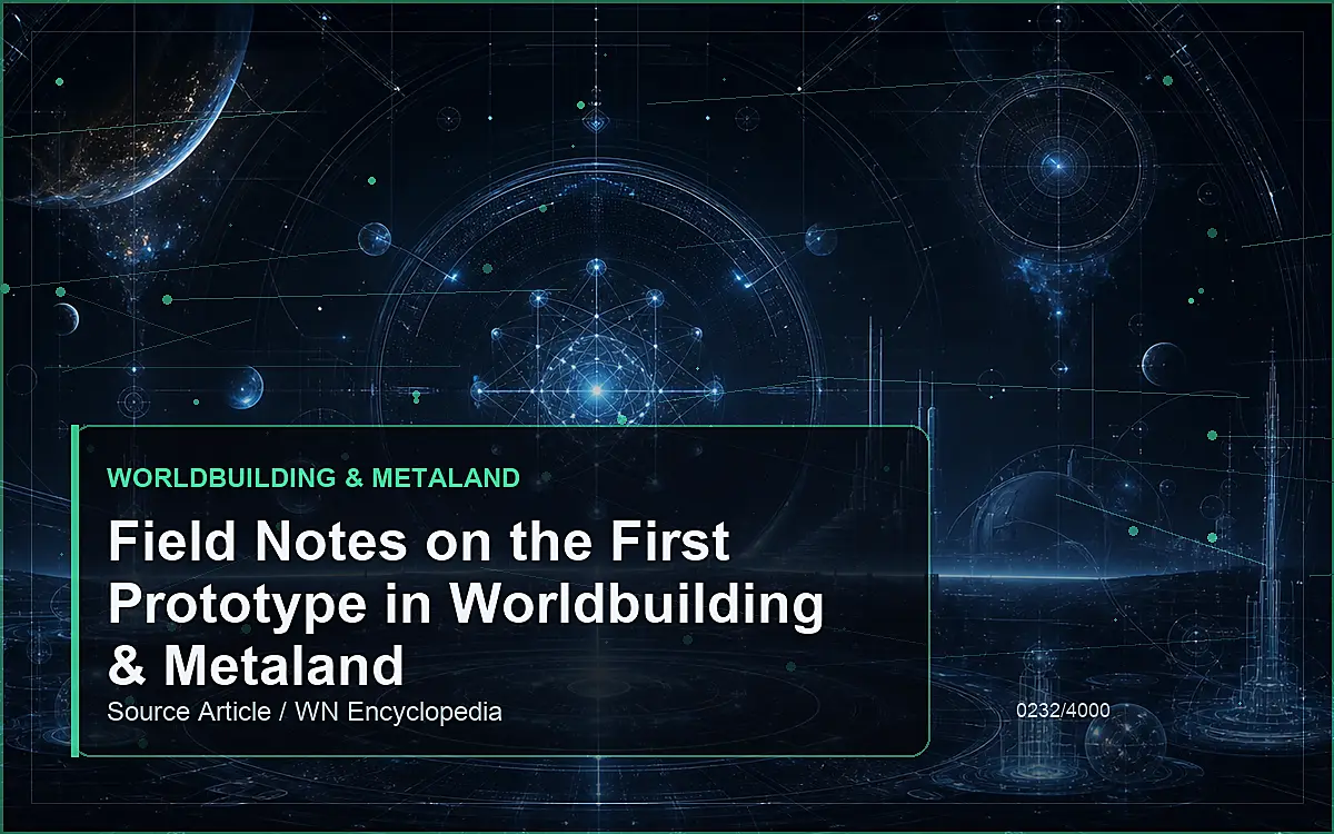 AI-generated encyclopedia reference image for Field Notes on the First Prototype in Worldbuilding & Metaland