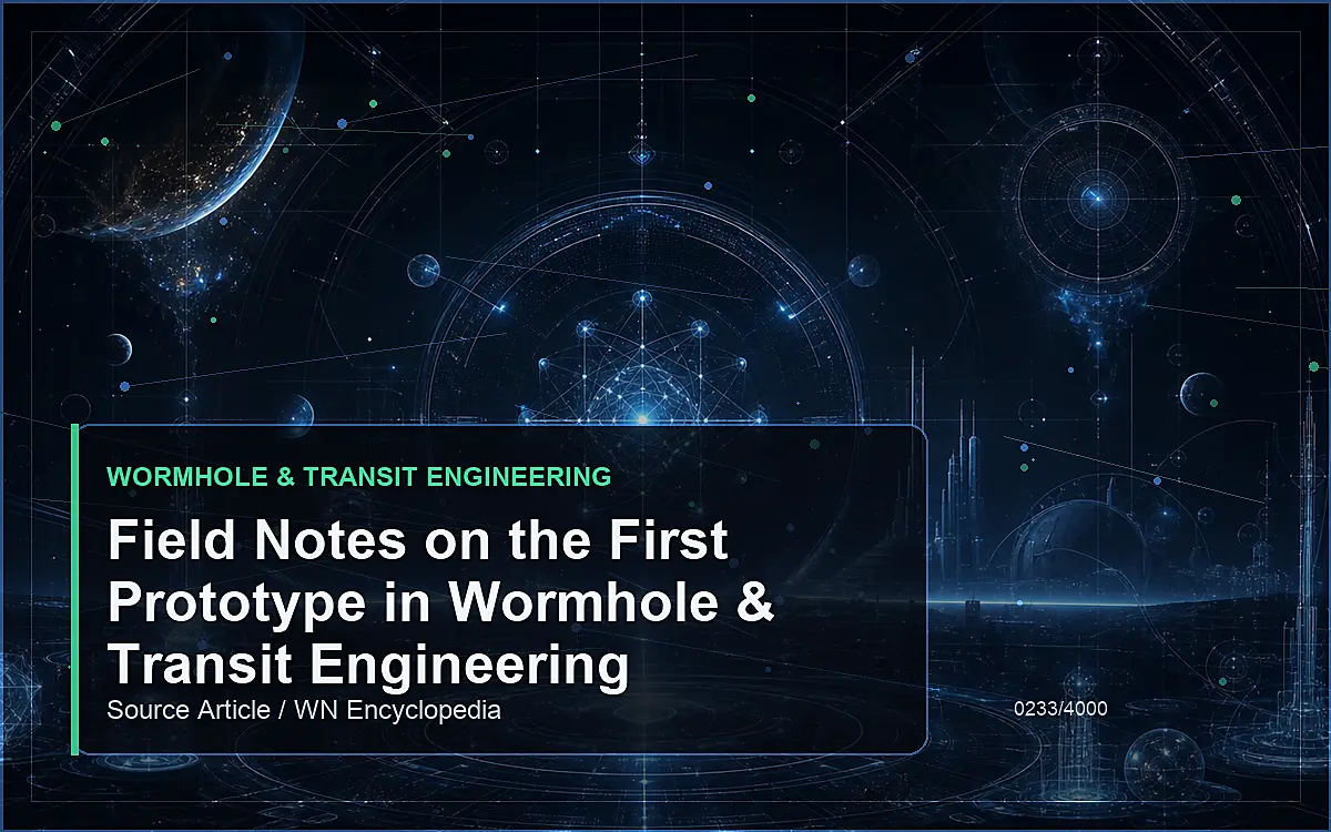 AI-generated encyclopedia reference image for Field Notes on the First Prototype in Wormhole & Transit Engineering