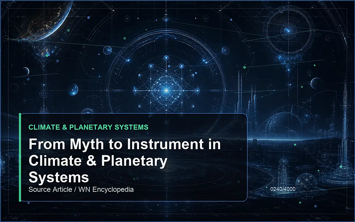 AI-generated encyclopedia reference image for From Myth to Instrument in Climate & Planetary Systems