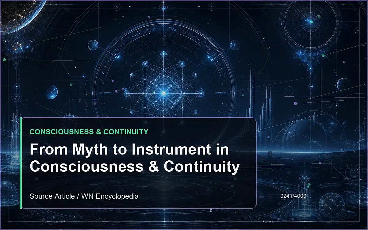 AI-generated encyclopedia reference image for From Myth to Instrument in Consciousness & Continuity