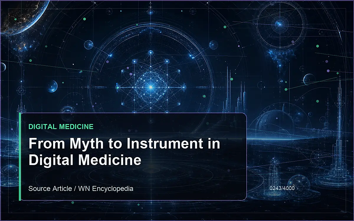AI-generated encyclopedia reference image for From Myth to Instrument in Digital Medicine