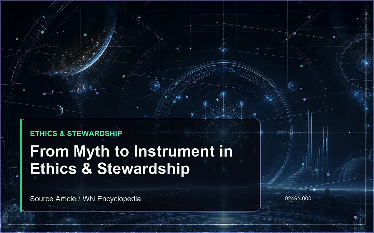 AI-generated encyclopedia reference image for From Myth to Instrument in Ethics & Stewardship