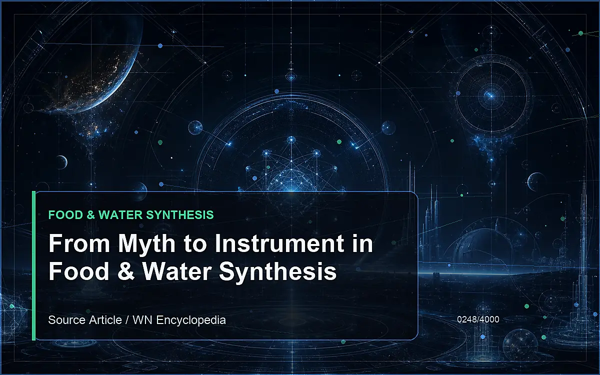 AI-generated encyclopedia reference image for From Myth to Instrument in Food & Water Synthesis