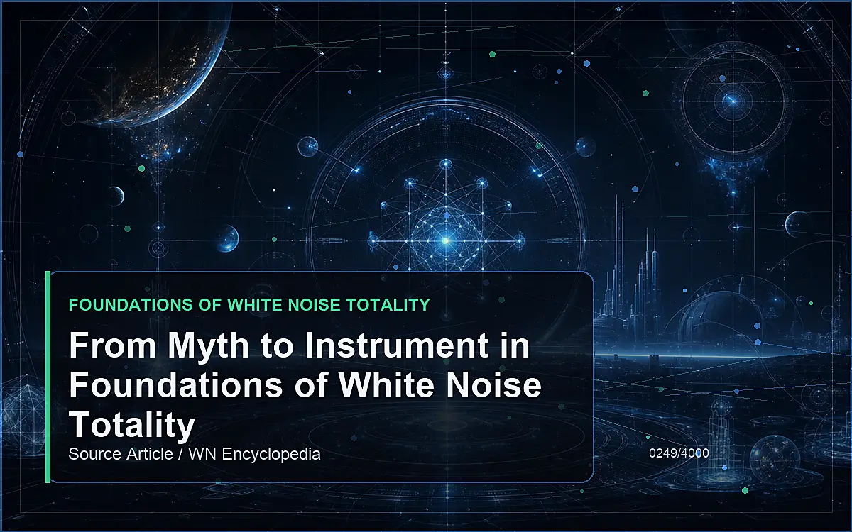 AI-generated encyclopedia reference image for From Myth to Instrument in Foundations of White Noise Totality