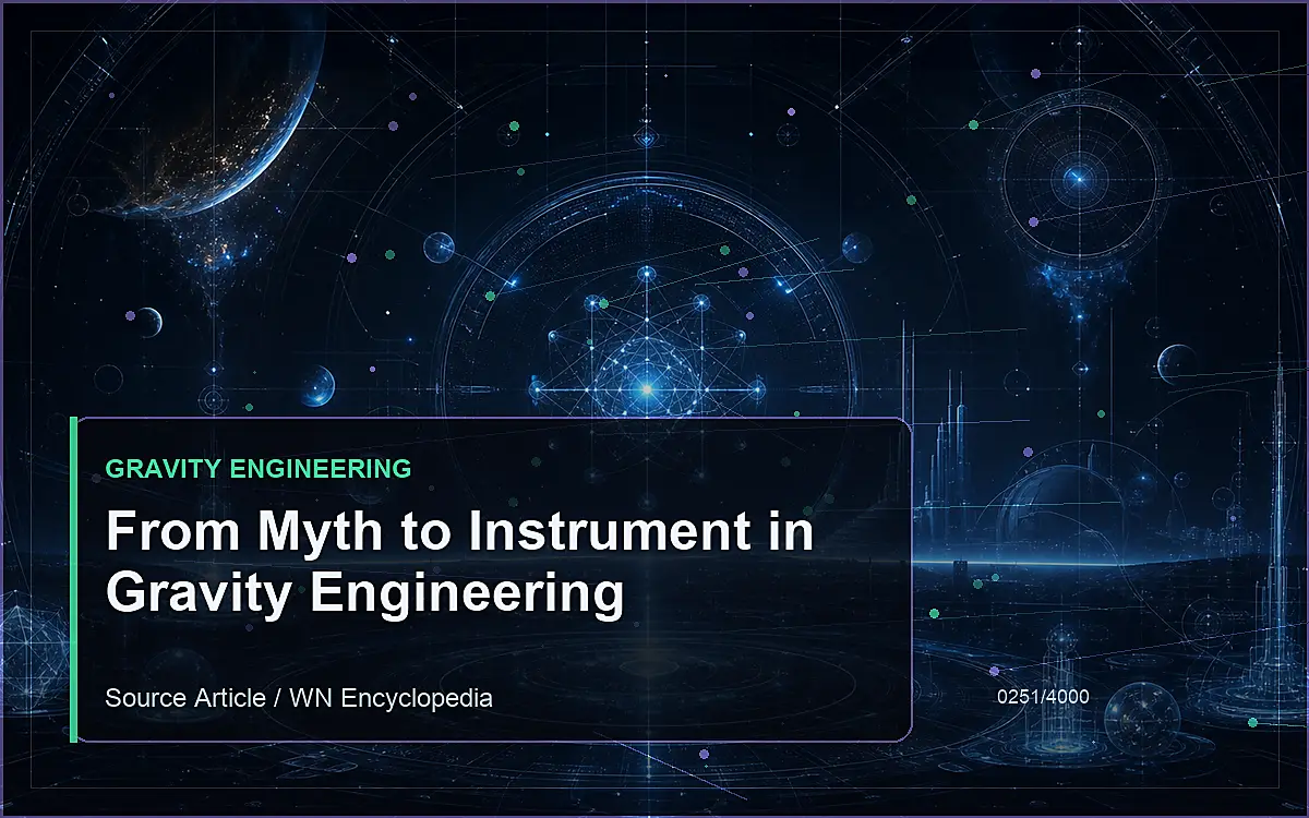 AI-generated encyclopedia reference image for From Myth to Instrument in Gravity Engineering