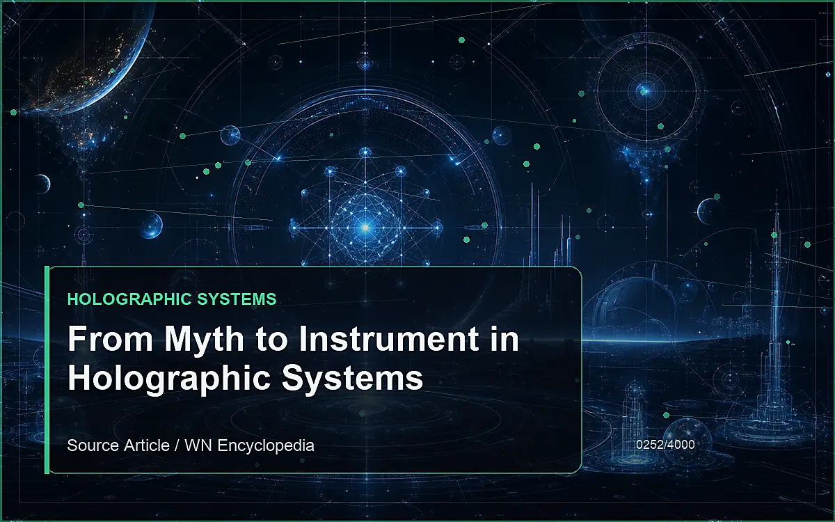 AI-generated encyclopedia reference image for From Myth to Instrument in Holographic Systems