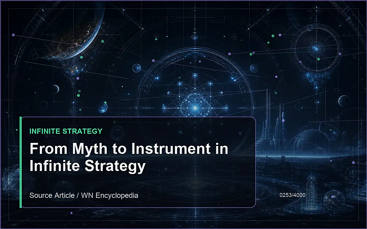 AI-generated encyclopedia reference image for From Myth to Instrument in Infinite Strategy