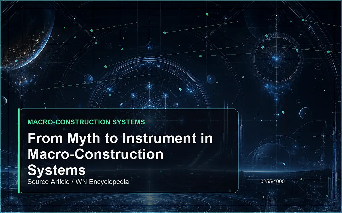 AI-generated encyclopedia reference image for From Myth to Instrument in Macro-Construction Systems