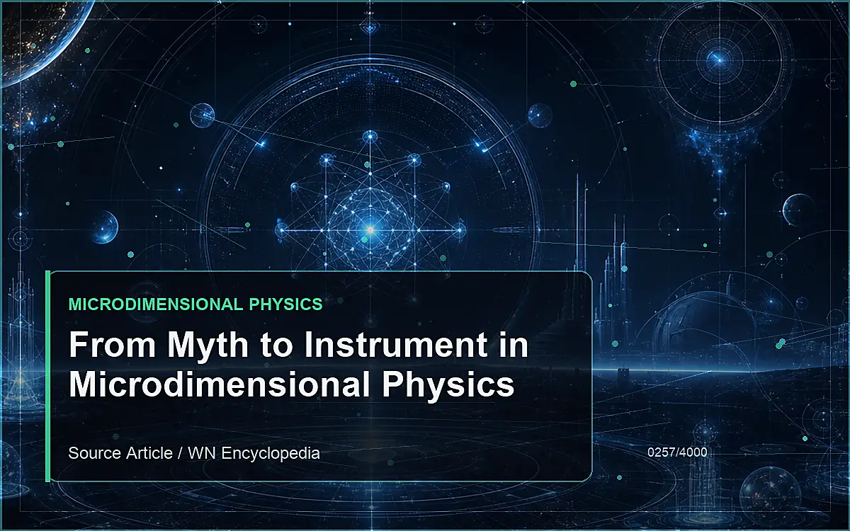 AI-generated encyclopedia reference image for From Myth to Instrument in Microdimensional Physics