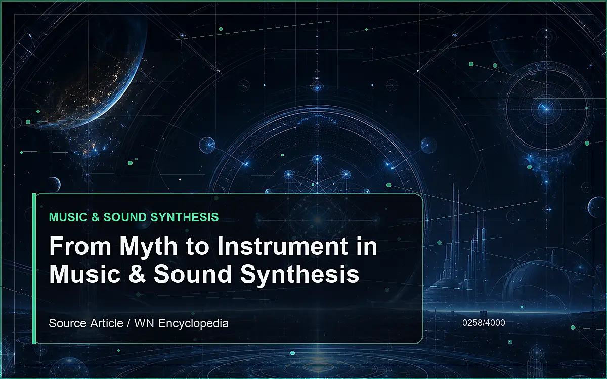 AI-generated encyclopedia reference image for From Myth to Instrument in Music & Sound Synthesis