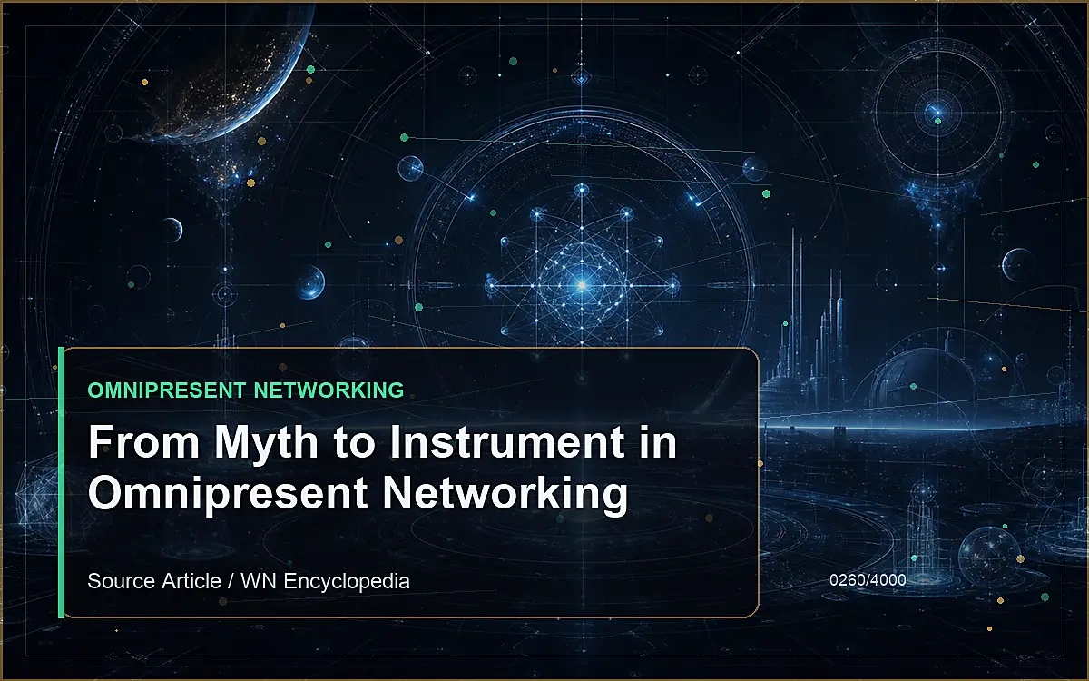AI-generated encyclopedia reference image for From Myth to Instrument in Omnipresent Networking