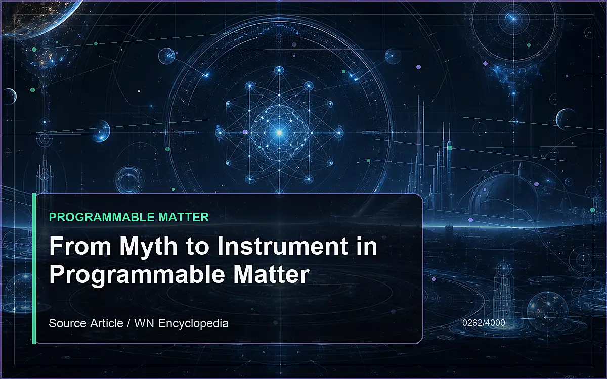 AI-generated encyclopedia reference image for From Myth to Instrument in Programmable Matter
