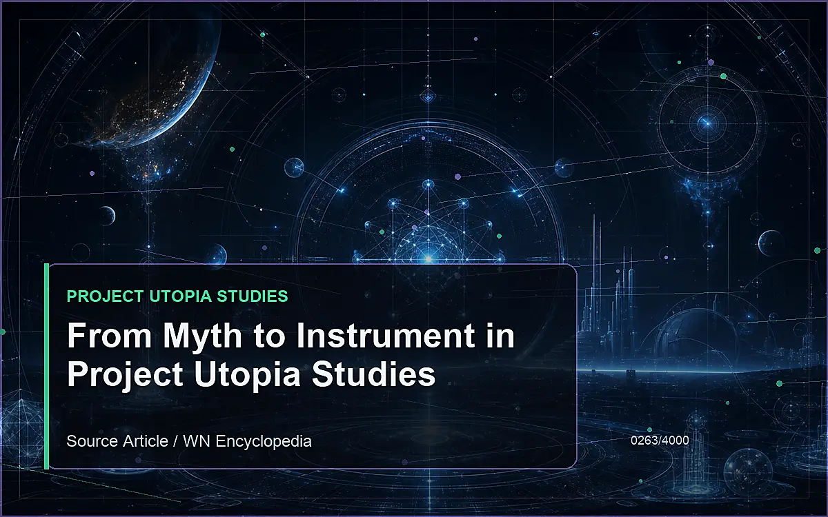AI-generated encyclopedia reference image for From Myth to Instrument in Project Utopia Studies