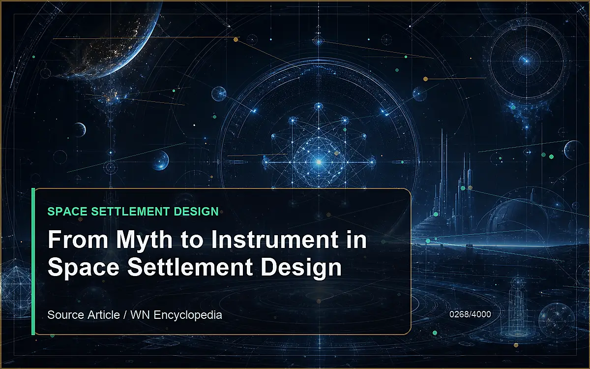 AI-generated encyclopedia reference image for From Myth to Instrument in Space Settlement Design